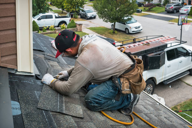 Professional Roofing technician working in Forest, VA